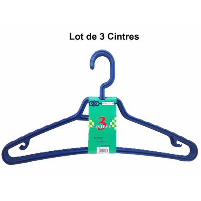 Cintres de vêtement - Lot de 3 - Plastique - Mixte - Cintres placard