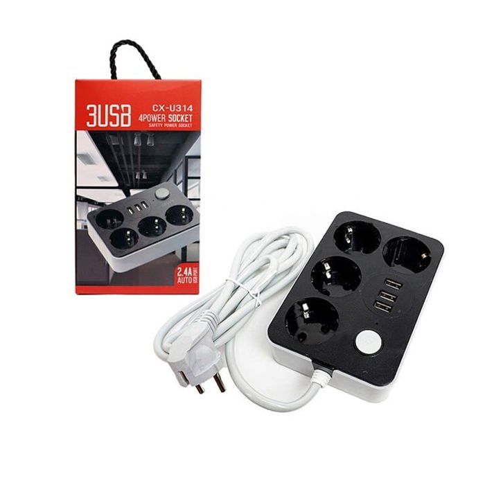 3USB 4 prises de courant 2,4 CX-U314