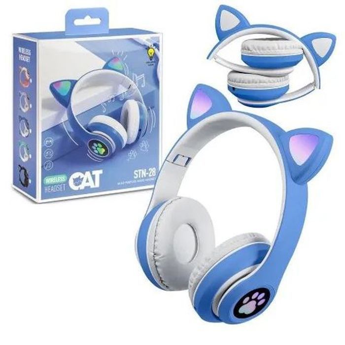 Casque Bluetooth Musique Chat Oreille Sans Fil