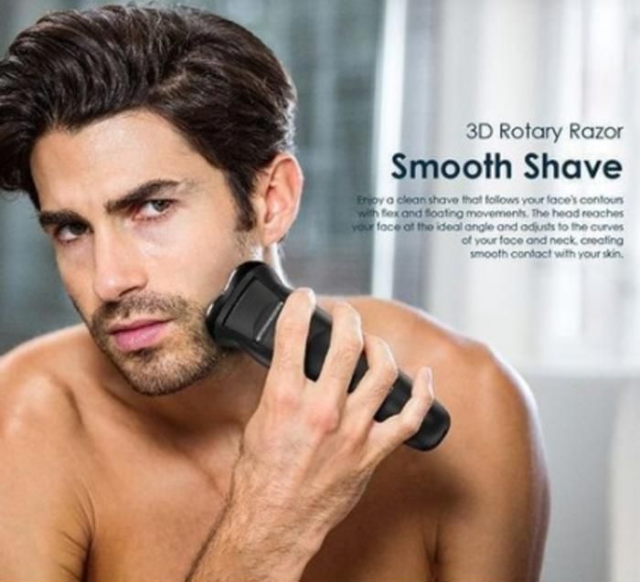 Rasoir électrique - MARQUE - Modèle - Autonomie 60 min - Tête lavable - Noir