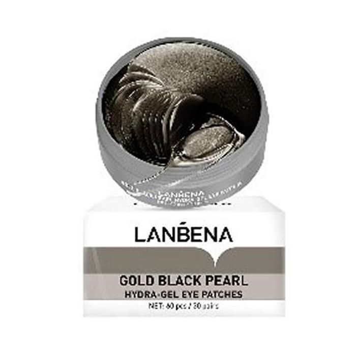 LANBENA Masque pour Les Yeux Parapharmacie Gold Black Pearl Hydra-gel x 30 pairs
