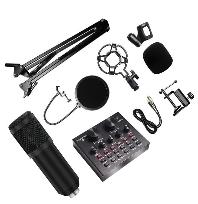 Plateau De Microphone Universel Pour Carte Son - Support Universel Pour Microphone - Support De Trépied - Plateau De Carte Son Pour Streaming En Direct, Enregistrement (grand