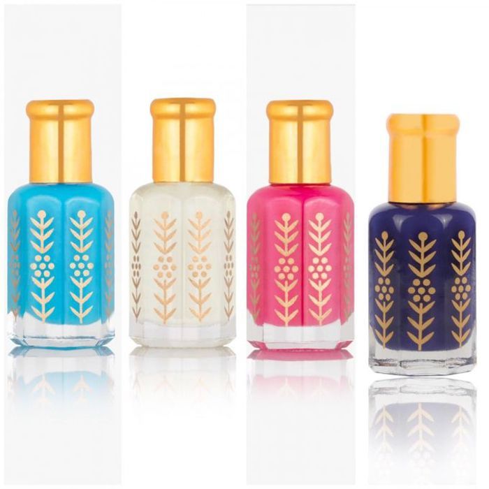 Pack de 4 Muscs Aromatisés - Eau de Toilette - 3 ml - Fraîcheur - Propreté - Mixte