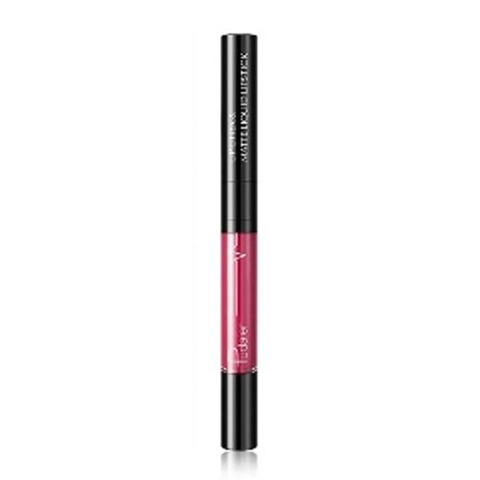 Pudaier Rouge à Lèvres Liquide Mat et Crayon à Lèvres 2N1 04 DEEP PINK