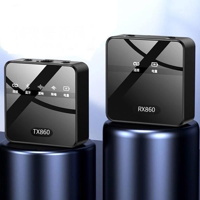 SX860 Système de microphone cravate microphone d'enregistrement audio et vidéo sans fil