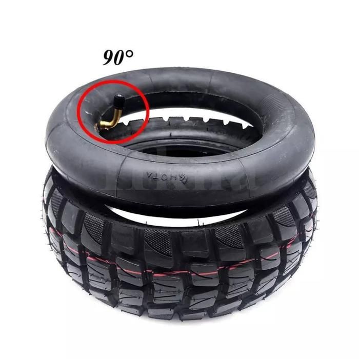 Chambrer à air - Non spécifié - 10 pouces - 10x2.50 - Valve coudée 90 degrés - Pneu scooter électrique