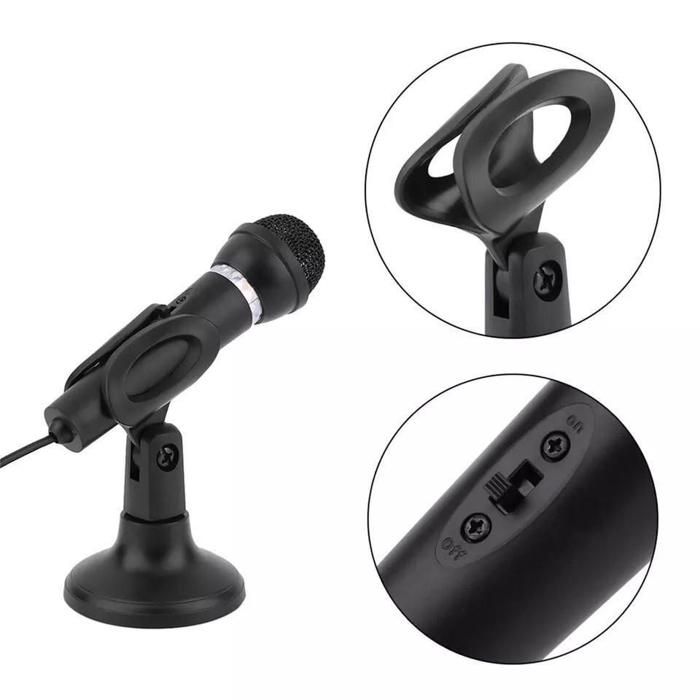 Microphone à condensateur - yw-30 - Stéréo - Prise 3.5mm - Support de bureau