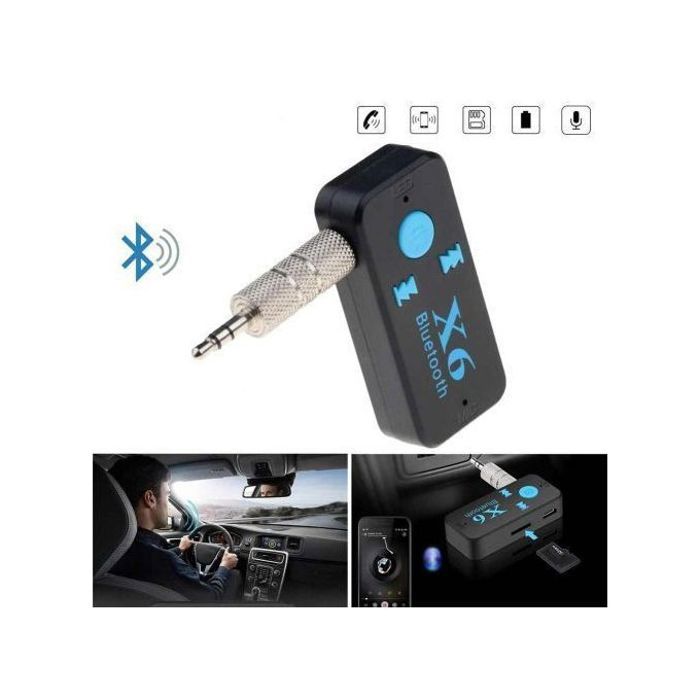 Wireless Récepteur X6 Récepteur mains libres Bluetooth sans fil Adaptateur de musique audio de voiture Lecteur MP3
