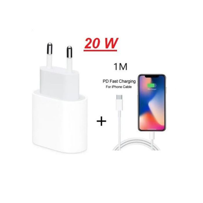 chargeur 20w +cable type c to type c compatible avec iphone 15, 15 pro, 15 pro max, 15 plus