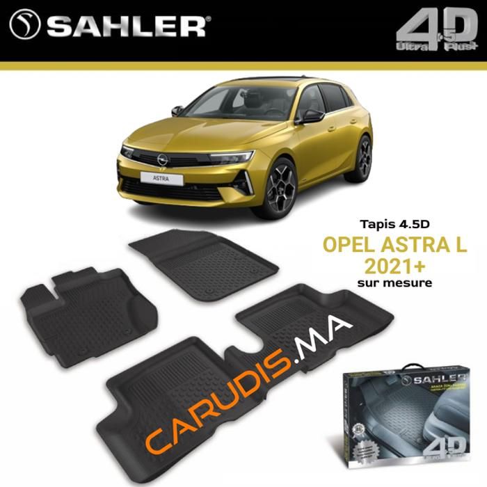 Tapis sur mesure - SAHLER - Opel Astra L - Imperméable - Antidérapant - Ajustement Laser 3D