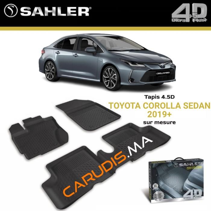 Tapis sur mesure - SAHLER - Toyota Corolla Sedan - Antidérapant - Caoutchouc - Ajustement Laser 3D