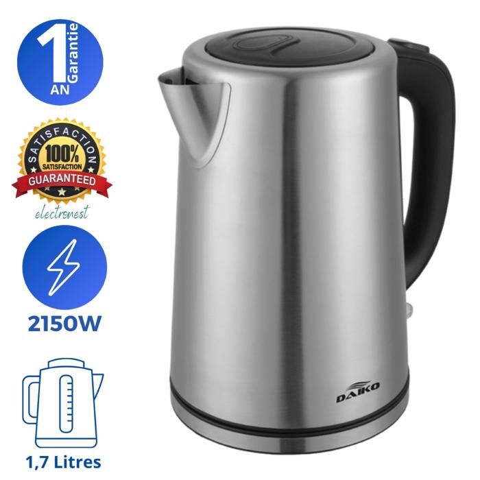 Bouilloire en acier inoxydable 1,7 Litres