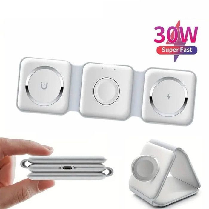 Chargeur sans fil - Marque inconnue - 3en1 - Pliable - Charge rapide - MagSafe