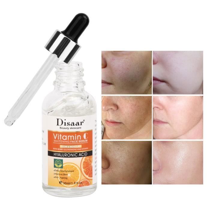 Sérum à la vitamine C Sérum Hydratant Éclaircissant Visage Réducteur