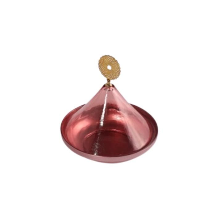 DOME TAJINE EN VERRE ROSE GOLD L