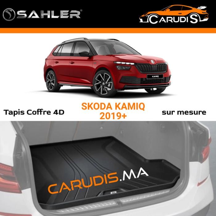 Tapis coffre 4D - SAHLER - Skoda Kamiq - Sur mesure - Imperméable - Antidérapant