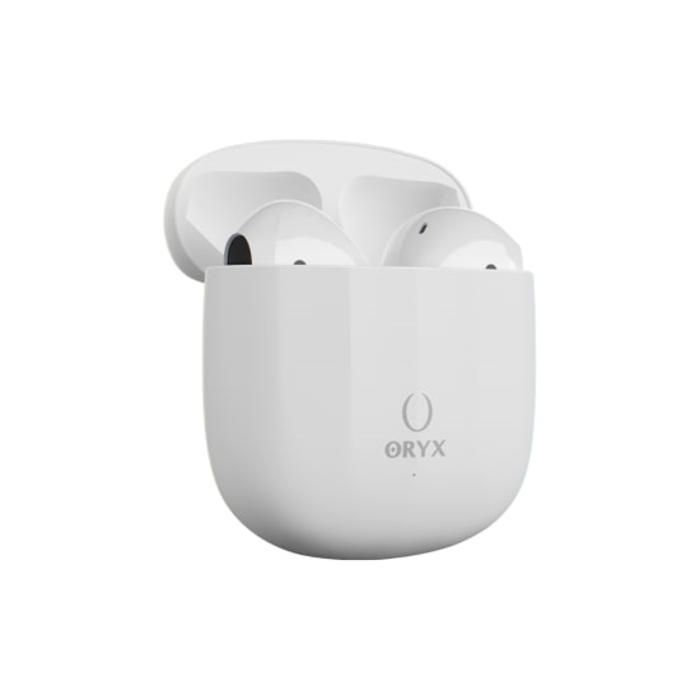 Écouteurs sans fil - ORYX - Bfree flap - Blanc - Technologie ENC - Chargement sans fil