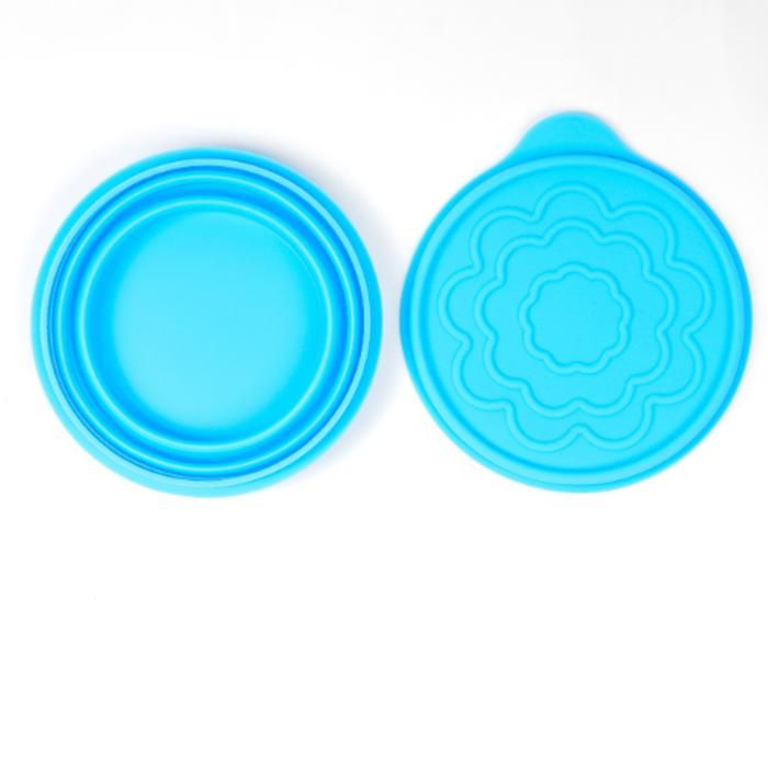 Boîte de repas alimentaire - Silicone - Ronde - Pliable - Hermétique - 0.8L