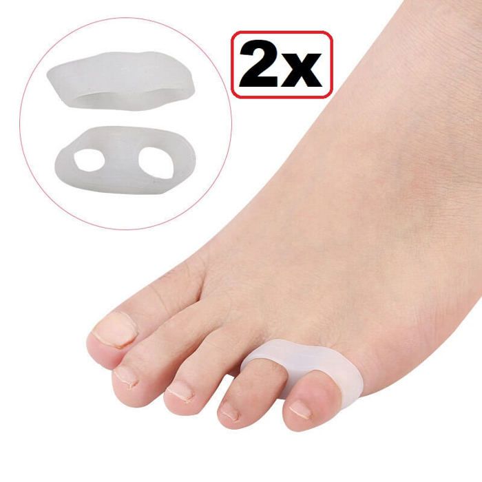 2 pièces de silicone gel médical Séparateurs d'orteils Correcteur soin de pieds Hallux Valgus