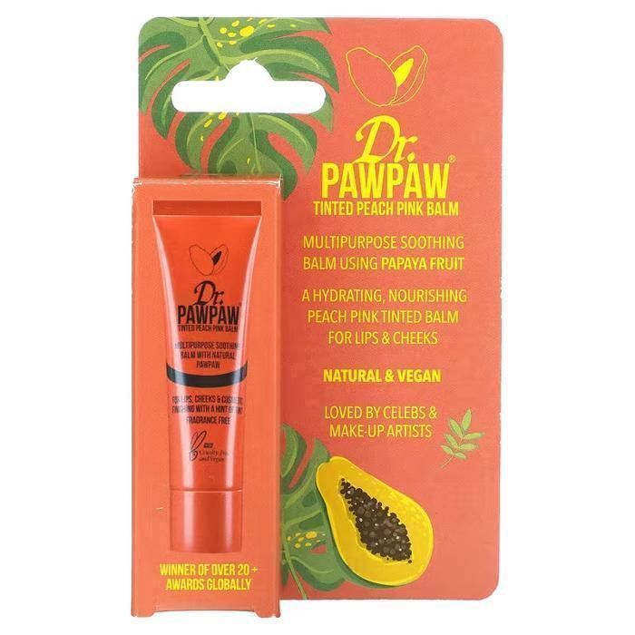 Baume à lèvres teinté - DR PAW PAW - Peach Pink Balm - 10ml - 98% naturel - Végétalien