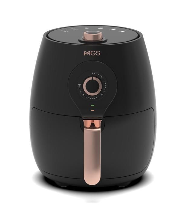 Friteuse Air Fryer - MGS - AF0823A - 5L - 1450W - Noir Inoxydable
