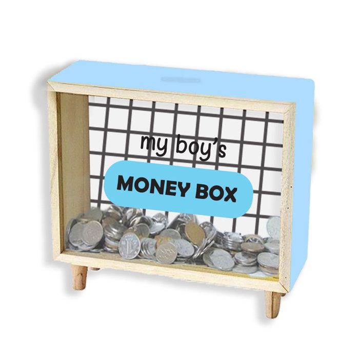 Tirelire - PASSION - Blanc et Jaune - 18x6.5x7.5 cm - Décoratif - Pratique