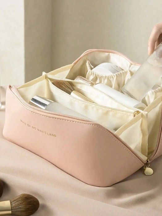 Sac cosmétique de voyage - GENERIC - Cuir PU - Grande capacité - Design soigné - Pratique pour voyages