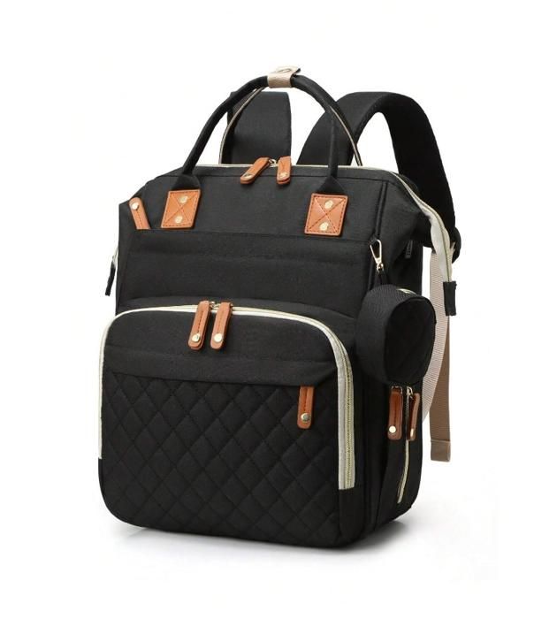 SAC A DOS A LANGER MATELASSÉ NOIR