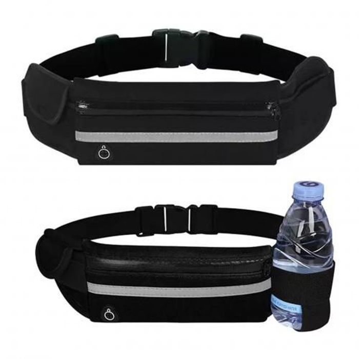 Sac ceinture de sport - Étanche - Pour téléphone - Poches latérales - Sortie écouteurs