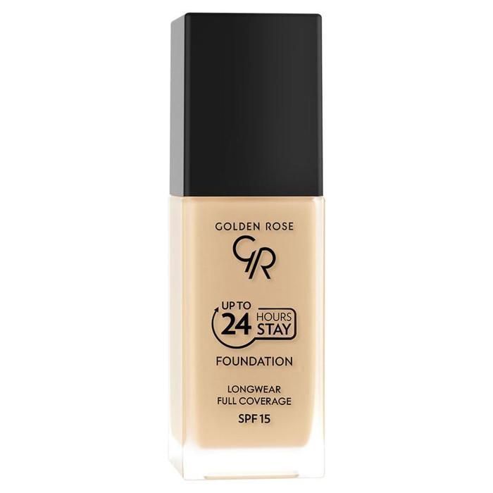 Fond de teint - GOLDEN ROSE - No 12 - 24 heures - SPF 15 - Résistant à l'eau