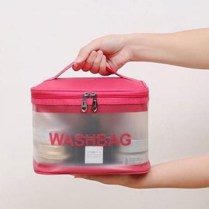 Trousse de Maquillage Washbag Transparente Avec Motif Lettre Waterproof
