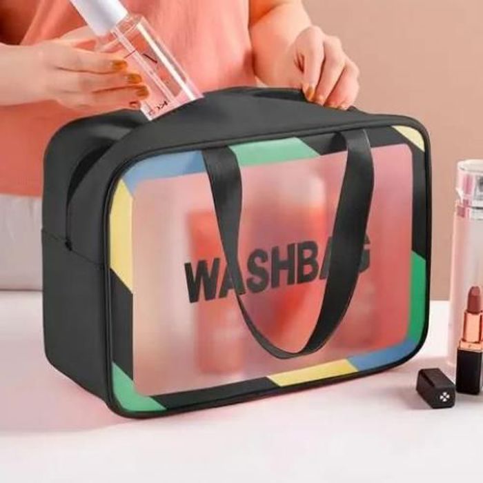 Sac de Maquillage Colorée Large Capacité Washbag Transparent Étanche