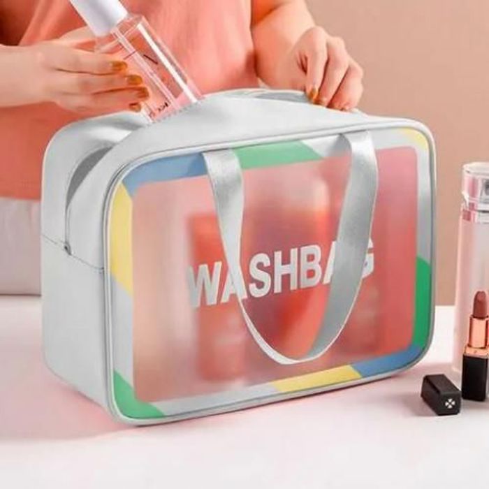 Sac de Maquillage Colorée Large Capacité Washbag Transparent Étanche