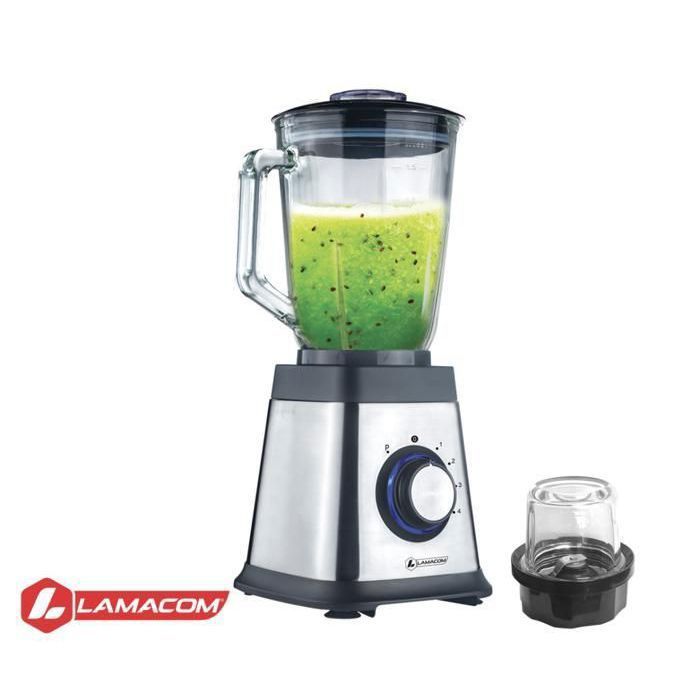 Blender - Lamacom - 1,7L - 800W - 4 vitesses - Bol en verre résistant