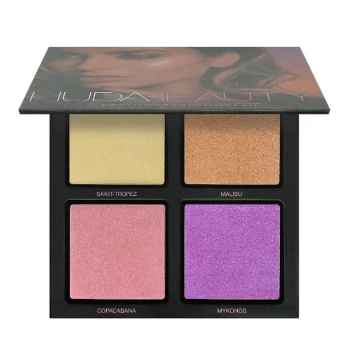 Palette de Highlighter - Huda Beauty - 3D Summer - 30 g - Effet chatoyant - Texture poudrée