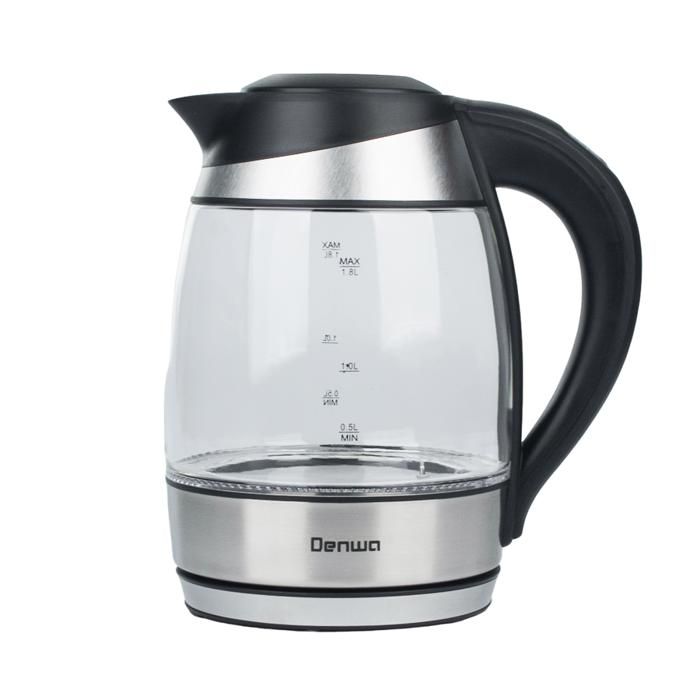 BOUILLOIRE EN VERRE LED KT-361 1,8L 2200W DENWA