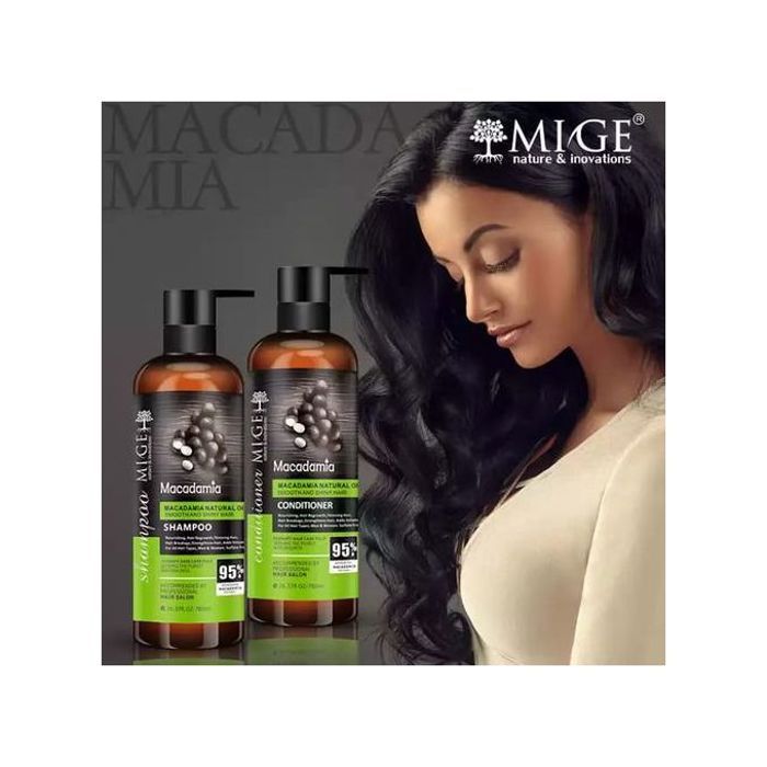Pack nature inovations Macadamia Smooth & Shiny Hair Shampoo et Conditioner Set
