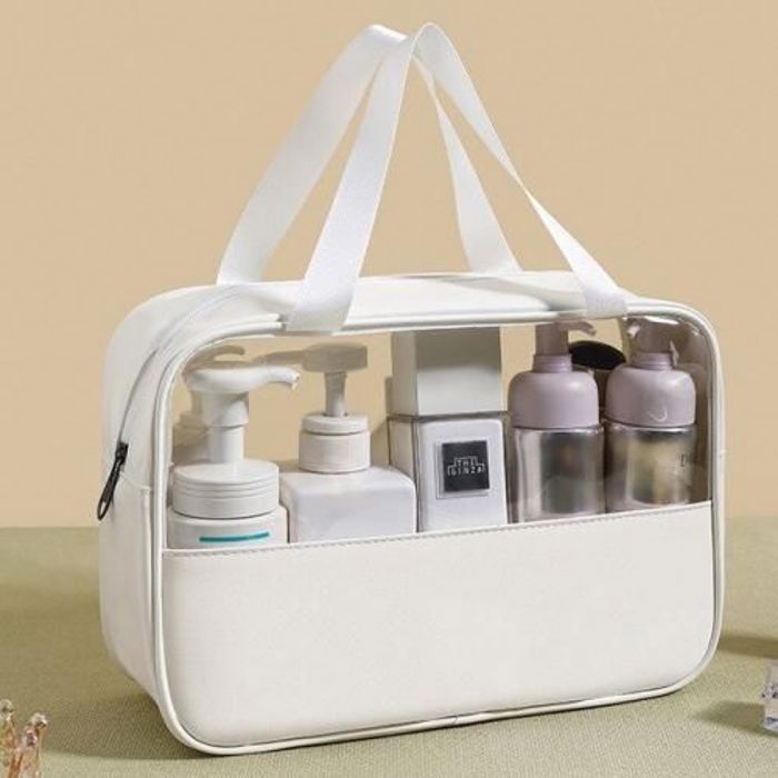 Sac de Maquillage - Transparent - Grande Capacité - Étanche - 31x10x20CM