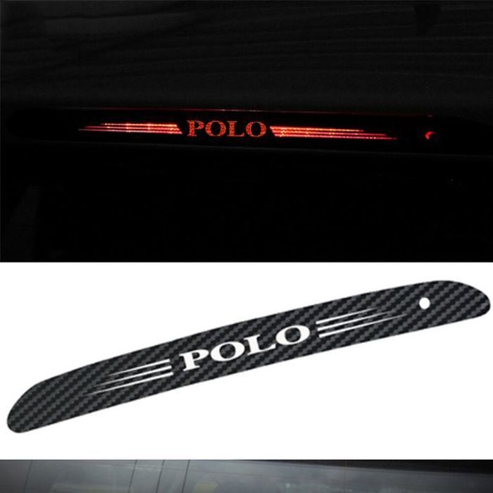 Autocollant Fibre Carbone de feu freinage haut de Voiture VW Volkswagen POLO