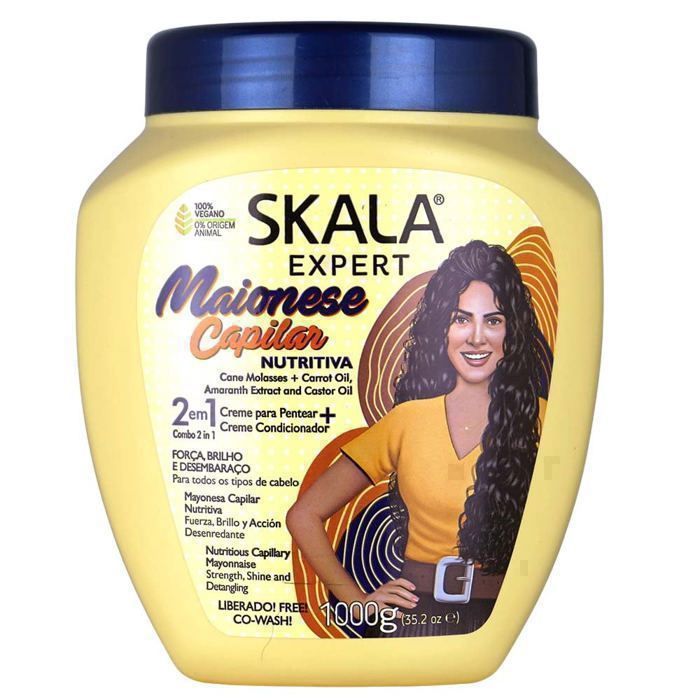 SKALA - Crème Capillaire 2en1 - Bouclage et Hydratation - À LA MAYONNAISE - 1000g