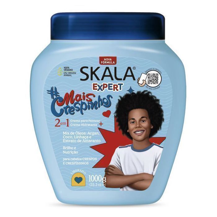 SKALA - Crème Coiffante 2 en 1 plus de boucles - MAIS CRESPINHOS - Enfants -1000 g