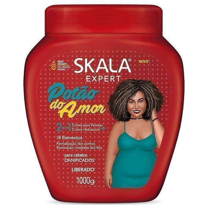 SKALA - Crème de traitement Potao Do Amor 2en1 - Bouclage et Hydratation - 1000 ml