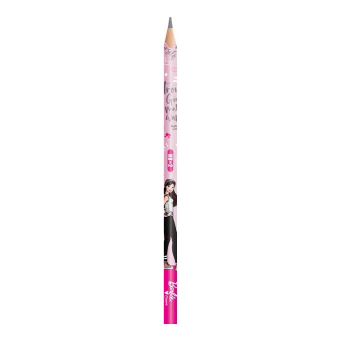 Crayons à Papier - Maped - Barbie - 6 Crayons HB - Forme Triangulaire Ergonomique - Rose