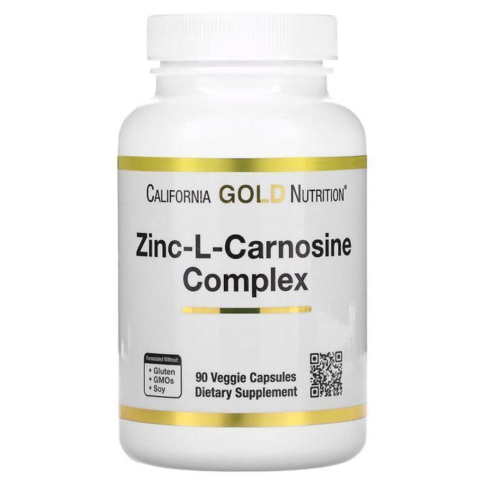 Complexe de zinc-L-carnosine, 90 capsules végétariennes