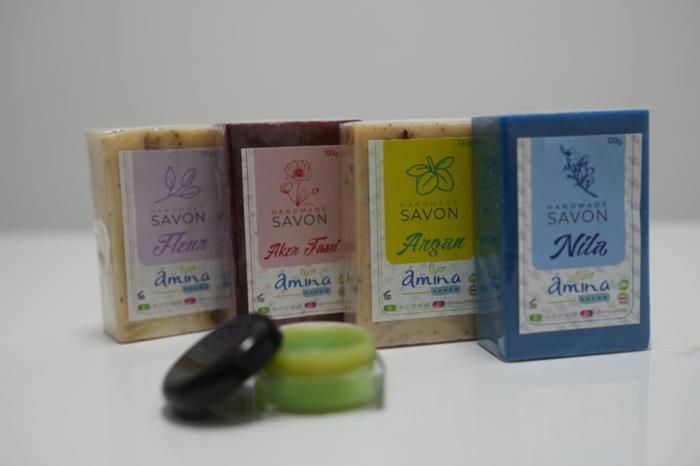 Pack de 4 savons + 1 baume à lèvres