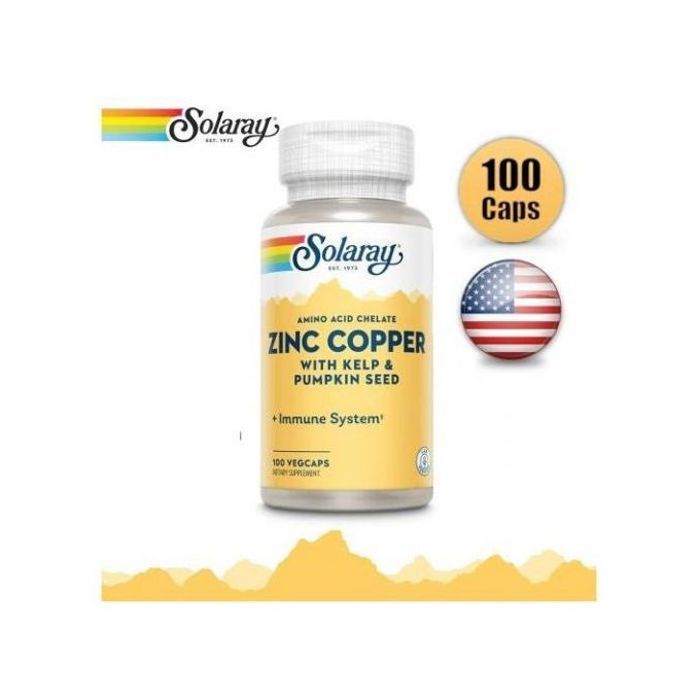 Zinc Cuivre , Zinc Copper 100 capsules végétariennes