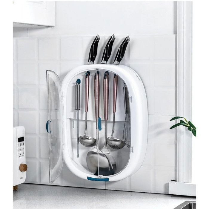 Organisateur d'ustensiles de cuisine - GENERIC - Étagère de rangement - Blanc - 44.5x34cm - PP