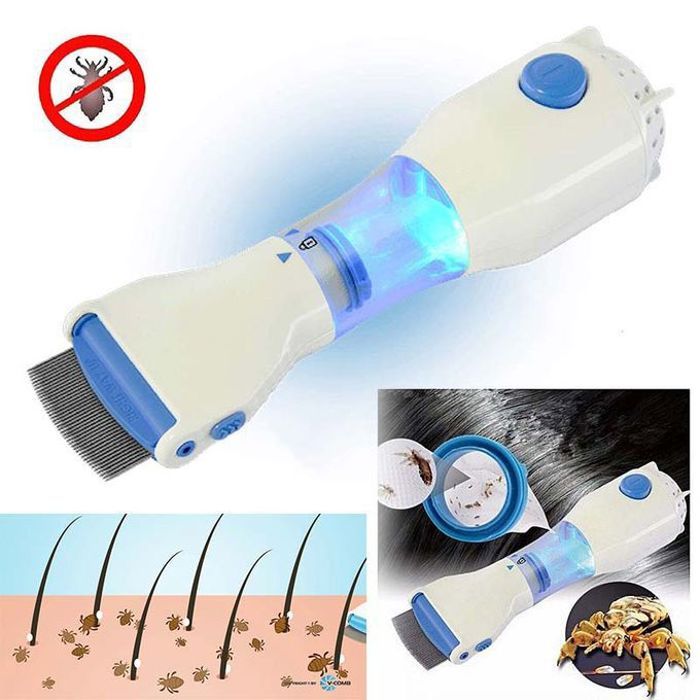 Peigne électrique pour éliminer les poux et les lentes des cheveux