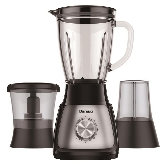 Blender 3-en-1 - Denwa - BL-393 - 500W - Mixage - Hachage - Mouture