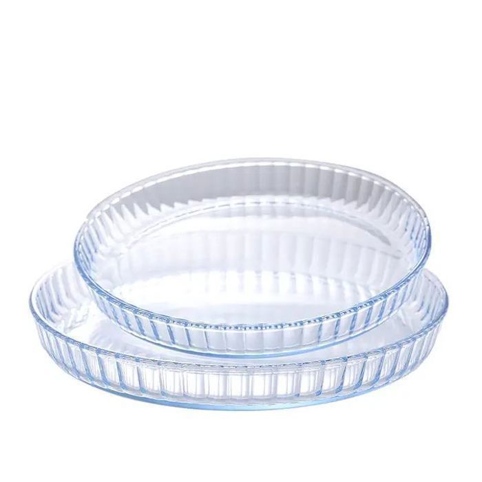 SET DE 2 Plats à Tarte - Pyrex - 30cm + 27cm Pratique